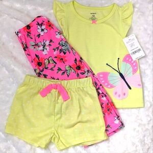 NWT Carter's Baby 3-Piece Butterfly Pajama Set